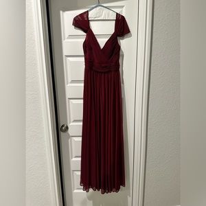 Kleinfeld Bridesmaid Dress - Maroon